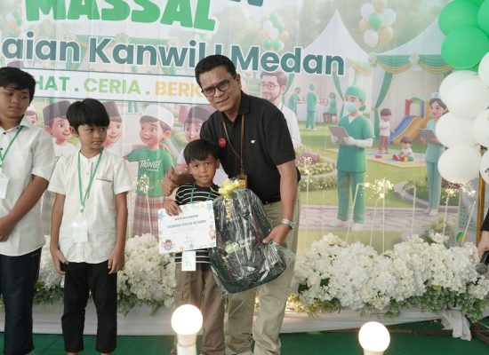 Wujud Kepedulian Sosial, PT Pegadaian Kanwil I Medan Gelar Khitanan Massal untuk 100 Anak ‎