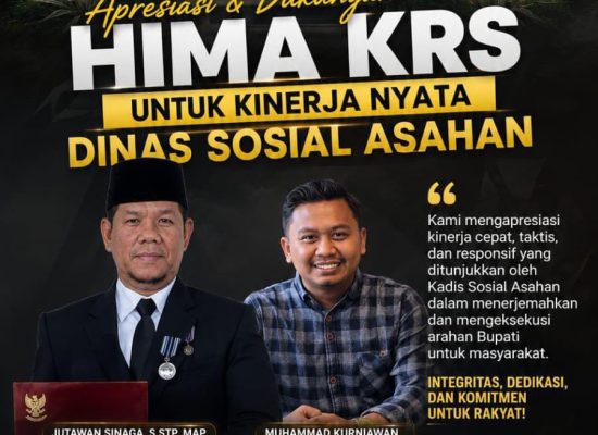 HIMA KRS Apresiasi Gerak Cepat dan Integritas Kadis Sosial Asahan Jutawan Sinaga