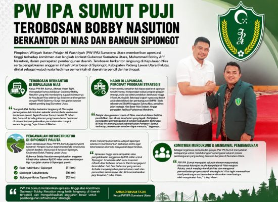 PW IPA Sumut Apresiasi Langkah Terobosan Gubernur Bobby Nasution Bangun Nias dan Sipiongot