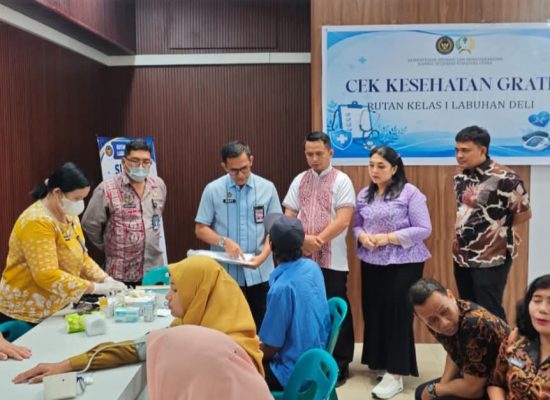 Rutan Labuhan Deli Gelar Cek Kesehatan Gratis untuk Masyarakat, Pengunjung, dan Pegawai
