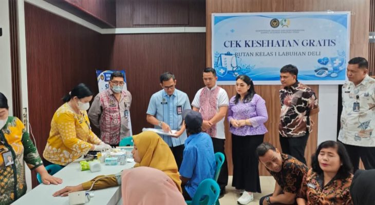 Rutan Labuhan Deli Gelar Cek Kesehatan Gratis untuk Masyarakat, Pengunjung, dan Pegawai