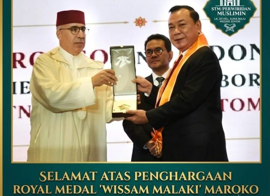 STM/Perwiridan Muslimin Apresiasi Penghargaan Tertinggi Kerajaan Maroko untuk Hasrul Azwar