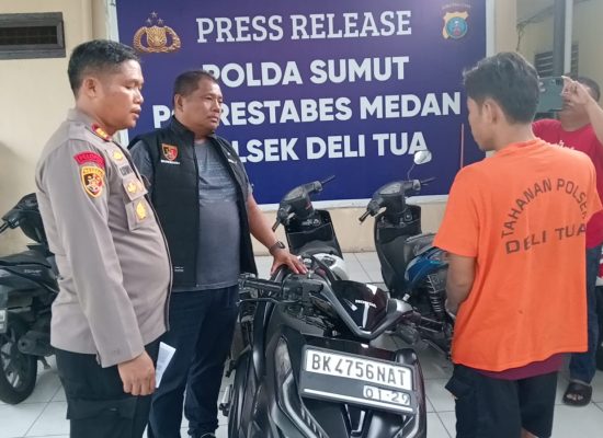 Polsek Delitua Tembak Spesialis Curanmor  Berulang Kali Beraksi di Medan Johor