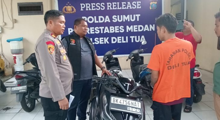 Polsek Delitua Tembak Spesialis Curanmor  Berulang Kali Beraksi di Medan Johor