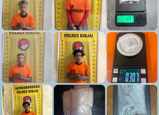 Kurun Waktu Tiga Hari, Satres Narkoba Polres Binjai Gulung Lima Bandar Sabu