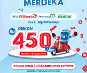 Semarak Merdeka MyPertamina, Pertamina Patra Niaga Regional Sumbagut Hadirkan Diskon Rp450 per Liter