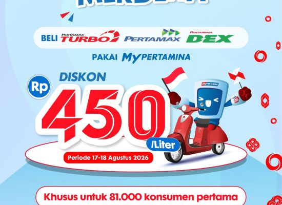 Semarak Merdeka MyPertamina, Pertamina Patra Niaga Regional Sumbagut Hadirkan Diskon Rp450 per Liter