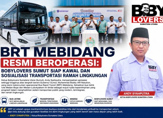 BRT Mebidang Resmi Beroperasi: Bobylovers Sumut Siap Kawal dan Sosialisasi Transportasi Ramah Lingkungan