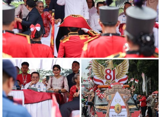 Wali Kota Wesly Lepas Peserta Karnaval Merah Putih, Dimeriahkan Mobil Hias dan Marching Band