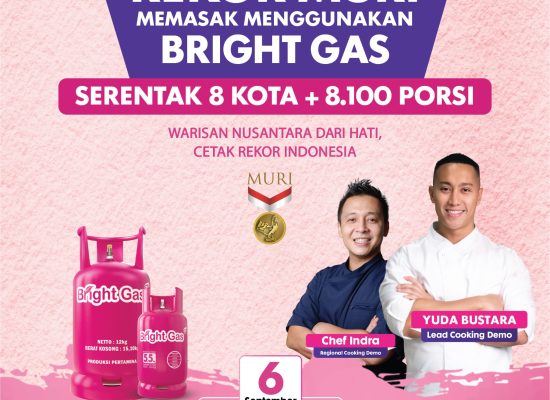 Pertamina Patra Niaga Regional Sumbagut Ajak Masyarakat Medan Ramaikan Rekor MURI Memasak dengan Bright Gas