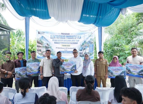 PLN UID Sumut Resmikan Program Budidaya Jamur Tiram Berbasis Listrik