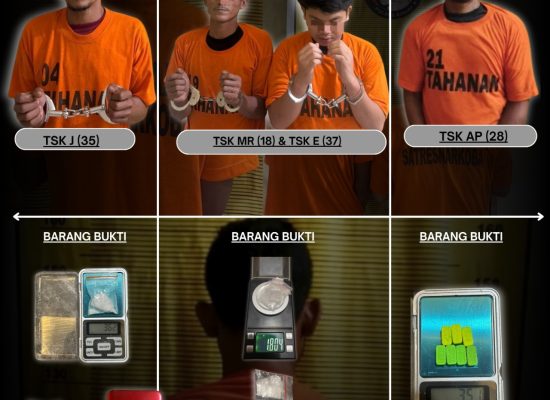 Empat Bandar Narkoba Binjai Dibekuk Polisi