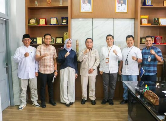 Wali Kota Wesly Sambut Audiensi Pimpinan Bank Sumut Syariah, Rencana Gelar Literasi Ekonomi Syariah dan ZISWAF